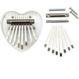 2 stks 8 Tone Thumb Piano-toetsen Kalimba Pick Accessories Kit