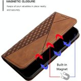 For Samsung Galaxy S20+ Diamond Pattern Splicing Skin Feel Magnetic Horizontal Flip Leather Case with Card Slots & Holder & Wallet(Brown)