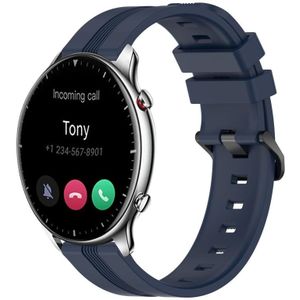 Voor Amazfit GTR 2 22 mm concave gestreepte siliconen horlogeband