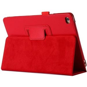 Litchi textuur horizontale Flip PU lederen beschermhoes met houder voor iPad mini 2019 (rood)