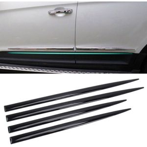 4 STKS auto auto deur kant rand metalen anti-kras Body Guard bescherming strip sticker (zwart)