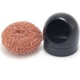 solderen Iron nozzle reiniging bal puur koper verwijderen tin Ball seat (zwart)