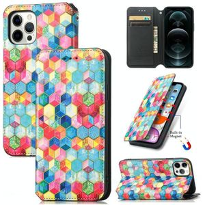 Colored Drawing Magnetic Horizontal Flip PU Leather Case with Holder & Card Slots & Wallet For iPhone 12 Pro Max(Magic Space)
