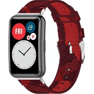 Voor Huawei Watch Fit Special Edition nylon gevlochten horlogeband