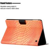 Voor Amazon Kindle Fire HD 8 2020 Solid Color Crocodile Texture Leather Smart Tablet Case