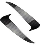 Auto achterbumper luchtuitlaat Windmes Blade Decoratie Sticker Strip voor MERCEDES-BENZ C Klasse W205 (koolstofvezel zwart)