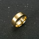 2 stks ring mannen Titanium zwart  ring maat: 11 (goud)