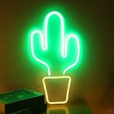 LED Acryl Transparant Achterpaneel Neon Licht Vakantie Decoratie Lamp (Cactus)