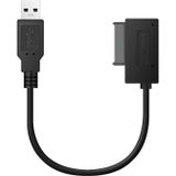 Professionele USB 3.0 7 + 6Pin Slimline SATA kabel Adapter-indicator