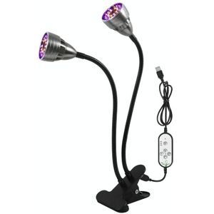 Led Clip Plant Lamp USB Afstandsbediening Dimmen Grow Light  Style: Double Head (Full Spectral)