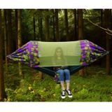 Outdoor Camping Mosquito-Proof Shade Hangmat Parachute Doek Bedrukte Klamboe Hangmat  Afmeting: 275x145cm (Maple Leaf)