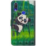 3D-schilderij patroon gekleurde tekening horizontale Flip TPU + PU lederen draagtas met houder & kaartsleuven & portemonnee voor Xiaomi Redmi Y3 (bamboe Panda)