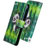 3D-schilderij patroon gekleurde tekening horizontale Flip TPU + PU lederen draagtas met houder & kaartsleuven & portemonnee voor Xiaomi Redmi Y3 (bamboe Panda)
