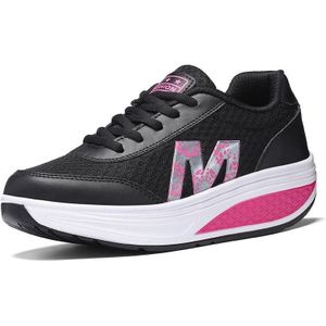 Dames sneakers dikke bodem platformschoenen mesh ademende rocker schoenen  maat: 37