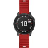 Voor Garmin fenix 6 22mm Smart Watch Quick release Silicon polsband horlogeband (rood)