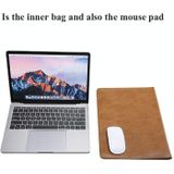 Horizontal Litchi Texture Laptop Bag Liner Bag For MacBook 15 Inch A1707 / 1990(Liner Bag+Power Bag Golden)