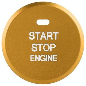 Auto Motor Start Sleutel Drukknop Inner Ring Trim Sticker Decoratie voor MAZDA AXELA CX-30 2020 (GOUD)