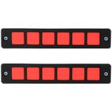 2 stuks DC 12V 7.4 W vierkante vorm LED-dagrijverlichting lamp COB LEDs (rood licht)