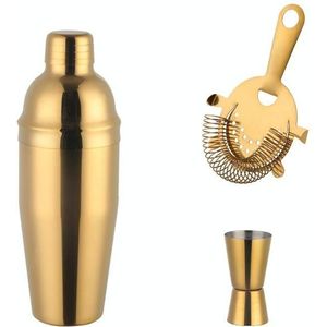 Roestvrijstalen Shaker Cocktail Shaker Set Hand Shaker Cup Fancy Shaker Gold Set