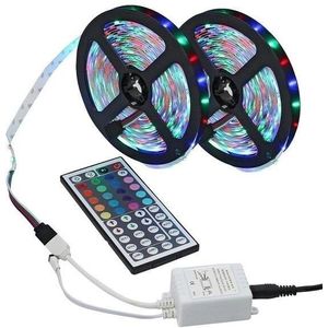 YWXLight SMD 3528 Niet-waterdichte RGB LED-striplicht met 44-toetsen infraroodcontroller (10m)