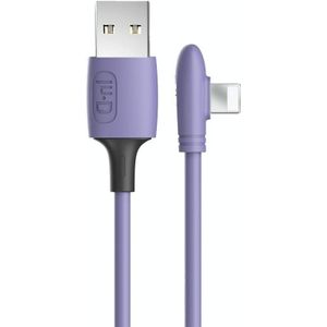 Enkay Hat-Prince Enk-CB211 2.4A USB tot 8-pin 90 graden elleboog siliconen gegevens Sync snelle oplaadkabel  kabellengte: 1.8m