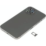 Batterij achterklep montage (met zijtoetsen  luide luidspreker  motor  cameralens  kaartlade  aan / uit-knop + volumeknop + oplaadpoort + draadloze oplaadmodule) voor iPhone 12 Pro Max (zwart)