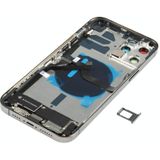 Batterij achterklep montage (met zijtoetsen  luide luidspreker  motor  cameralens  kaartlade  aan / uit-knop + volumeknop + oplaadpoort + draadloze oplaadmodule) voor iPhone 12 Pro Max (zwart)