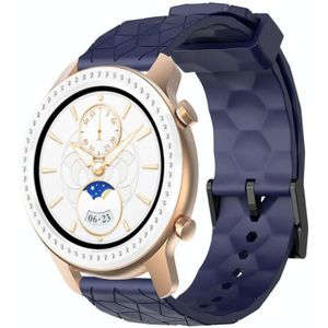Voor Amazfit GTR 42 mm 20 mm voetbalpatroon effen kleur siliconen horlogeband