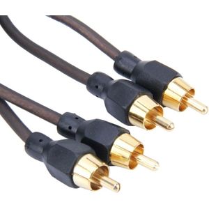 2 stk 17 FT vet koperen dubbele Schild RCA-OFC-kabel