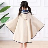 Jongens en meisjes Regenjas kleuterschool baby driedimensionale Poncho met Schooltas Stoel  Grootte: M (Beige)