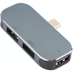 4 in 1 USB-C / TYPE-C MANNELIJKE NAAR USB-C / TYPE-C + USB 3.0 + DUAL USB Vrouwelijke adapter