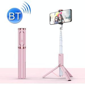 Bluetooth Selfie Stick met statief multifunctionele gimbal mobiele telefoon vullen licht live ondersteuning (girl poeder)