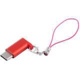 Mini draagbare USB naar type-C & USB-C Converter adapter met OTG (rood)