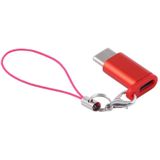 Mini draagbare USB naar type-C & USB-C Converter adapter met OTG (rood)