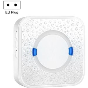 P6 110dB draadloze IP55 waterdichte laag vermogen verbruik WiFi doen-dong deurbel ontvanger  Receiver afstand: 300m  EU Plug (wit)