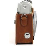 PU lederen camera beschermende tas voor FUJIFILM Instax mini 90 camera  met verstelbare schouderriem (bruin)