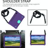 For Samsung Galaxy Tab S8 / Tab S7 Honeycomb Design EVA + PC Tablet Case with Strap(Purple+Mint Green)