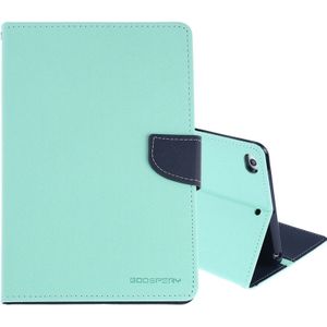 KWIK GOOSPERY FANCY dagboek horizontale Flip lederen case voor iPad mini (2019)  met houder & kaartsleuven & portemonnee (mintgroen)