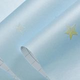 0.53 x 3m 3D Sterren Maan Zelfklevend Behang Mediterrane Kinderen Muursticker (1506 Lichtblauw)