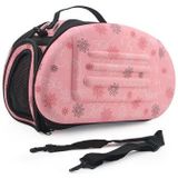 Portable katten handtas opvouwbare reistas puppy dragen mesh schouder Pet tassen (roze)