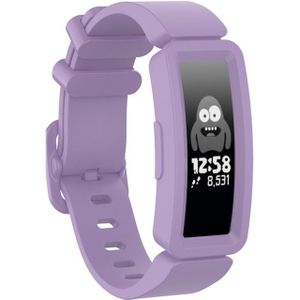 Voor Fitbit Inspire HR / Ace 2 Siliconen Smart Watch Vervanging strap Polsbandje (Licht paars)