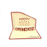 3 stuks 3D papier snijden holle wenskaart verjaardag wensen dank u kaart (rood)