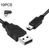 10 -st redecorder net snoer USB autolader antihypertensieve lijn  stijl: 3 5 m+1a (mini linksbocht)