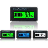 H5 12V-48V Lood-zuur-batterij Voltage Tester Percentage Voltmeter Gauge Lithium Batterij Status Monitor (blauw licht)