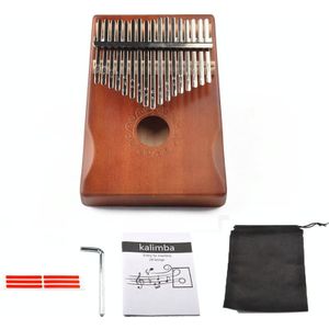 17-Tone Thumb Piano Kalimba Beginners Introductie Finger Piano  Kleur: Bruin Kit