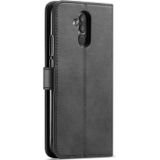 Voor Huawei Mate 20 Lite / Maimang 7 LC. IMEEKE Calf Texture Horizontal Flip Leather Case  met Holder & Card Slots & Wallet(Black)