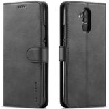 Voor Huawei Mate 20 Lite / Maimang 7 LC. IMEEKE Calf Texture Horizontal Flip Leather Case  met Holder & Card Slots & Wallet(Black)