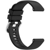 Voor Huawei Watch GT4 46mm 22mm vloeibare glanzende zilveren gesp siliconen horlogeband