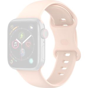 Siliconenvervanging Horlogebanden  Grootte: Kleine code voor Apple Watch Series 6 & SE & 5 & 4 40mm / 3 & 2 & 1 38mm (Sand Pink)