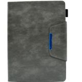 Voor iPad 9.7 2018&2017/Air 2/Air Suede Cross Texture Magnetische Sluiting Lederen Tablet Case(Grijs)